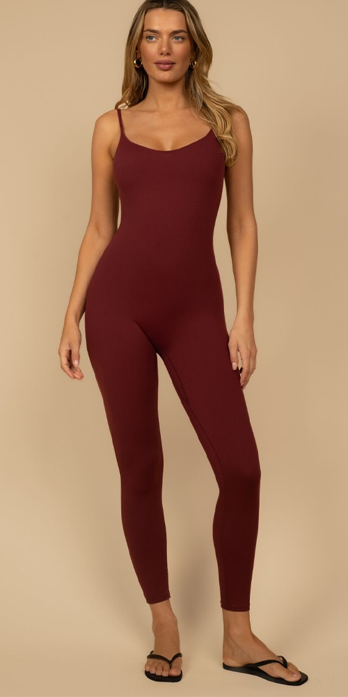 Maroon Alina Long Onesie