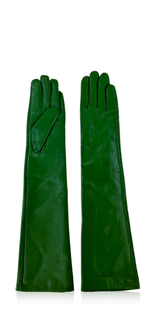 MARGARET Leather Opera Gloves Bottle Green | Maison Rogue M MARGARET Leather Opera Gloves Bottle Green | Maison Rogue M