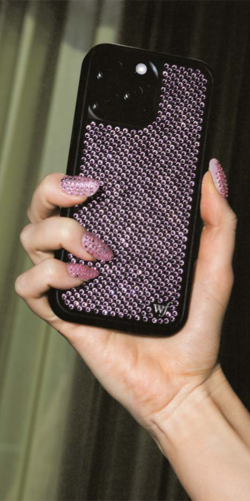 Rhinestone iPhone Case | Pink