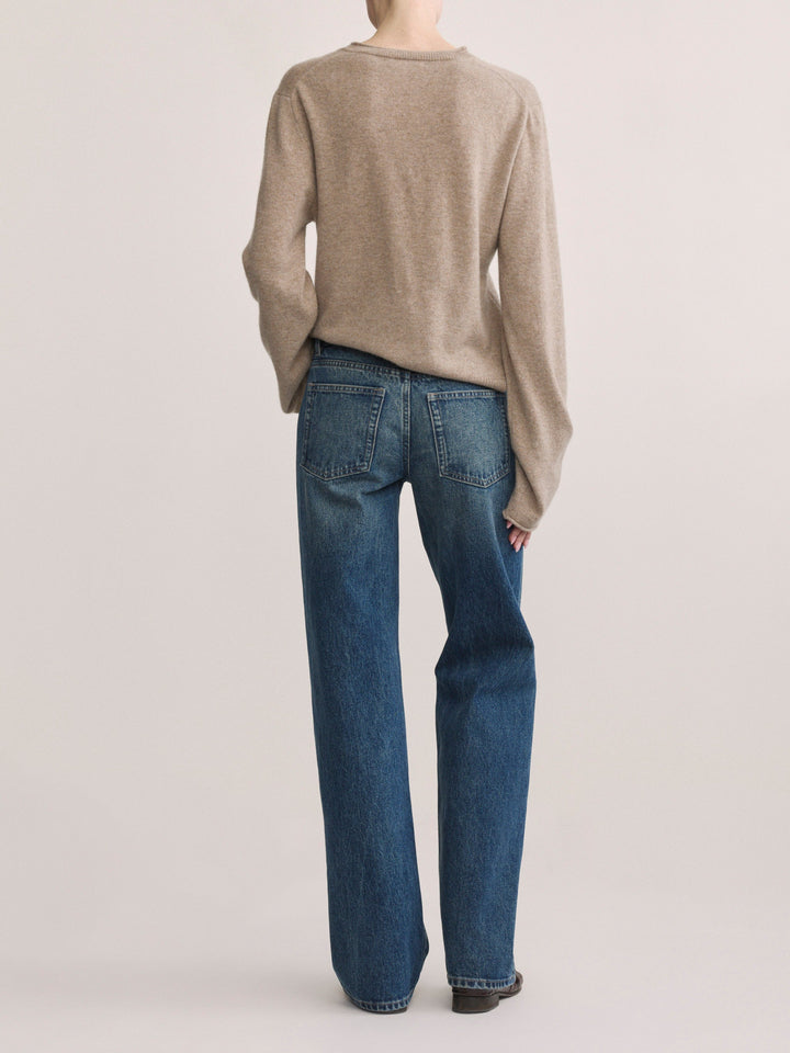 Drue Straight Low-Rise 32" Jeans Tinted Dark