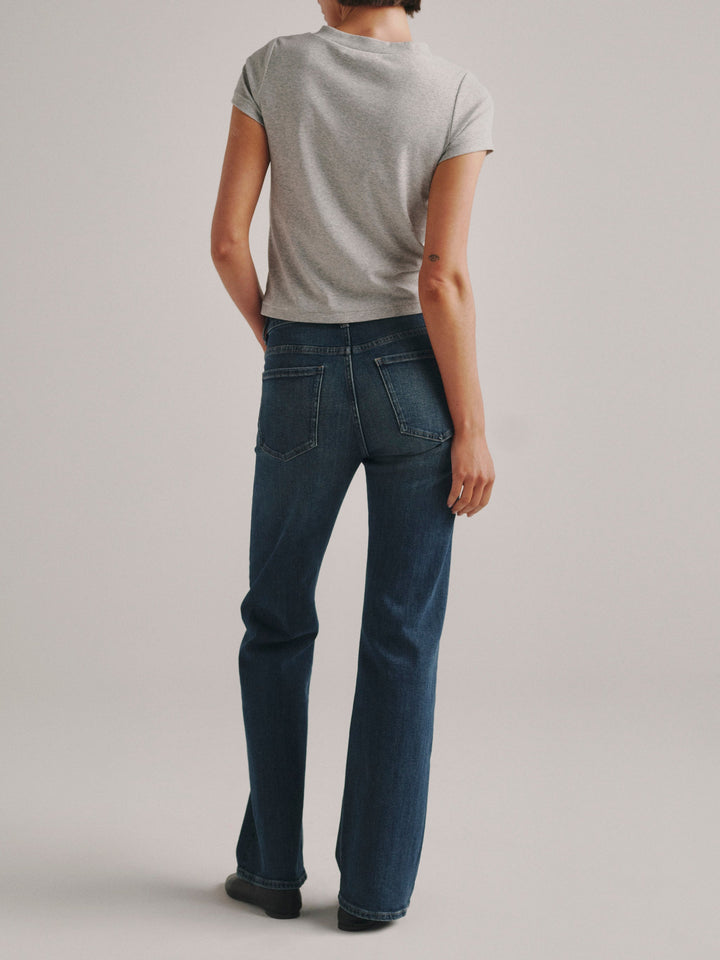 Shrunken Tee V-Neck Heather Grey