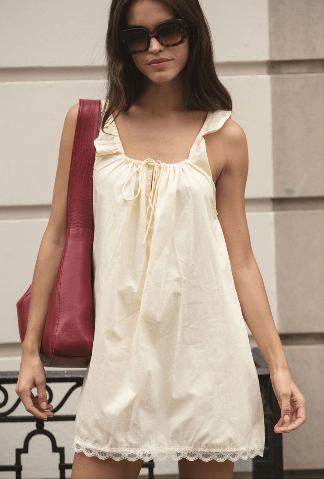 The Lucy Mini Dress in Butter