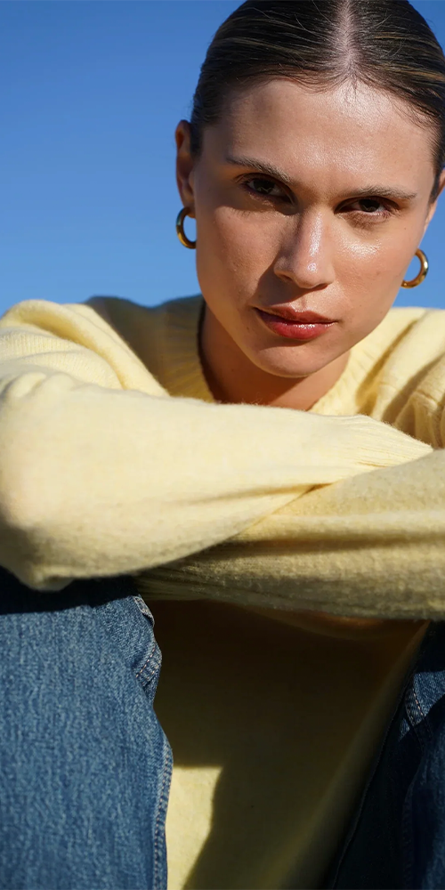 Nello Crewneck Sweater in Yellow