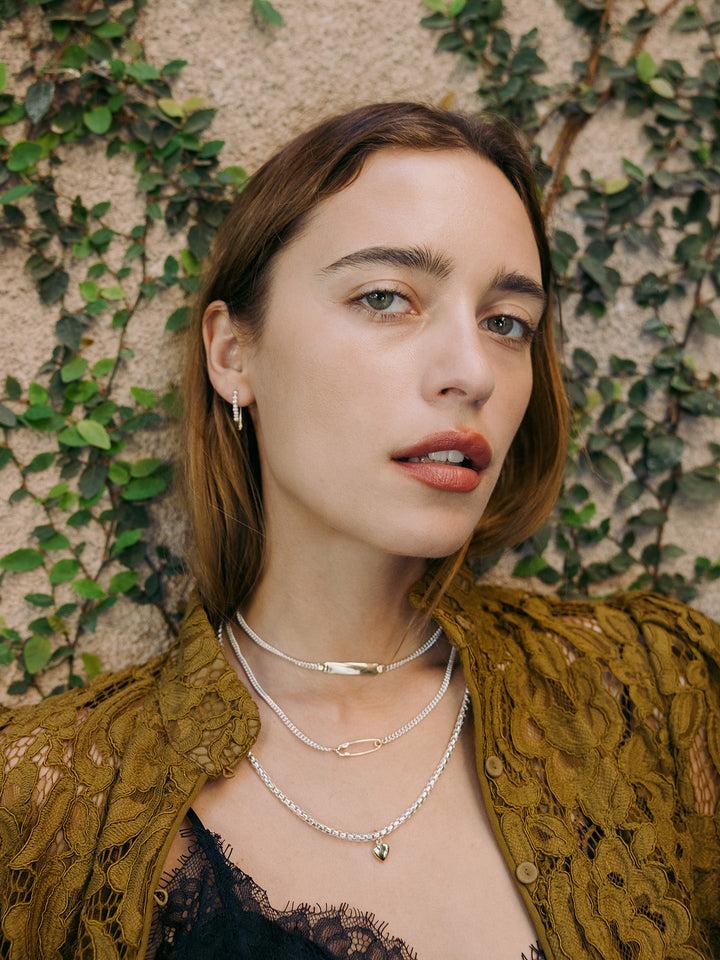Petite Industrial Safety Pin Necklace