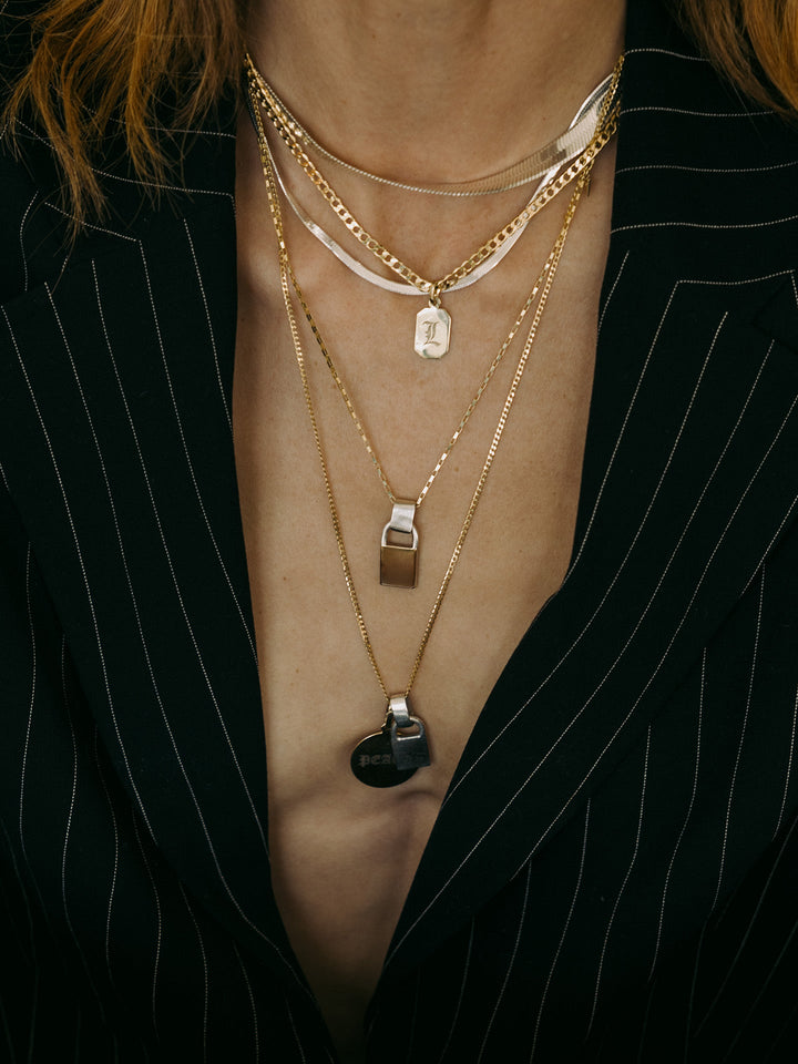 Sterling Silver Herringbone Necklace