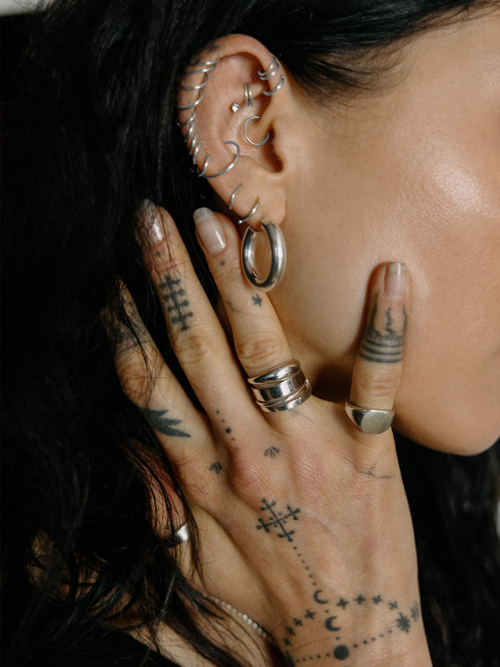 Small Tru Hoops Sterling Silver