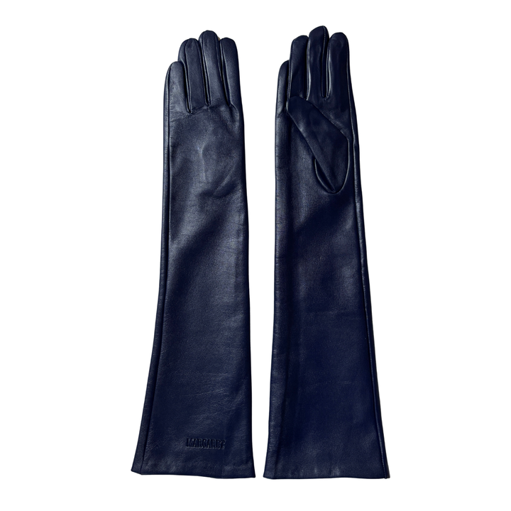 Leather Opera Gloves Navy