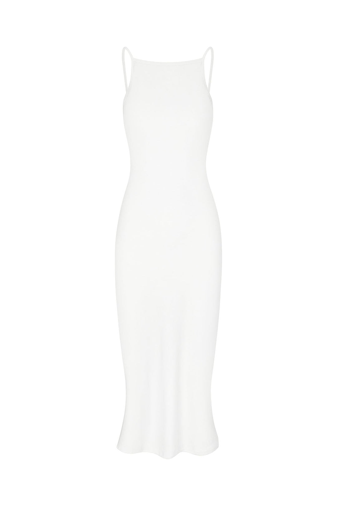 Gisele Bias-Cut Midi Dress in Stretch Twill