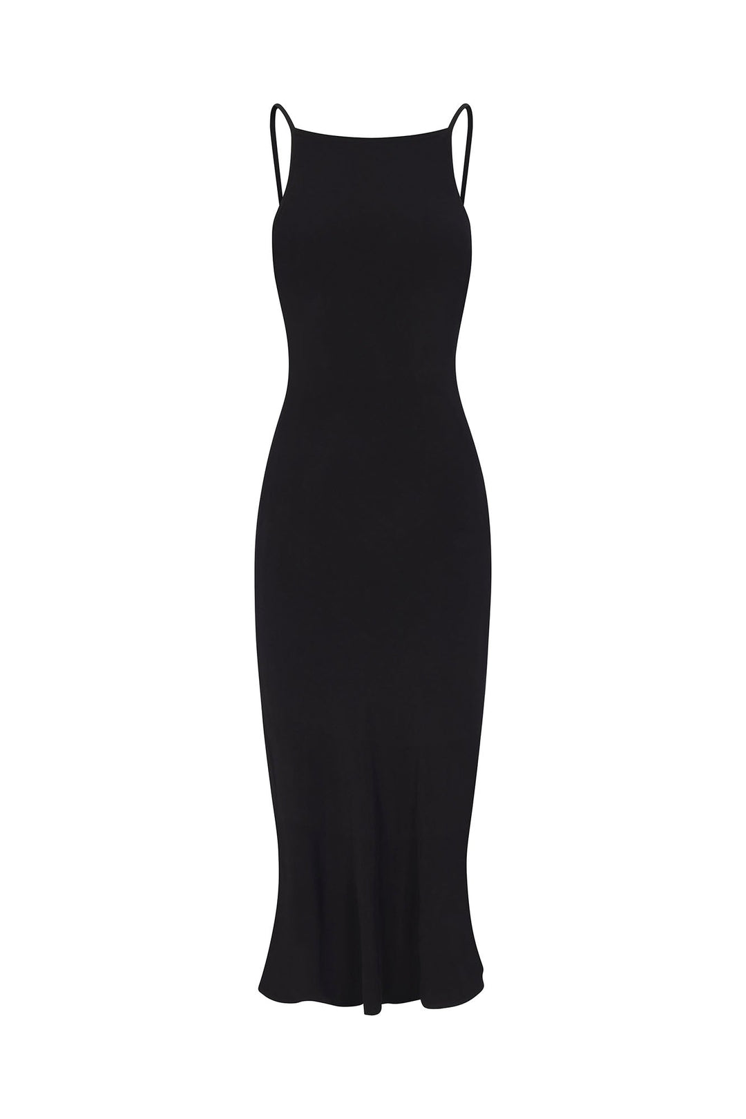 Gisele Bias-Cut Midi Dress in Stretch Twill