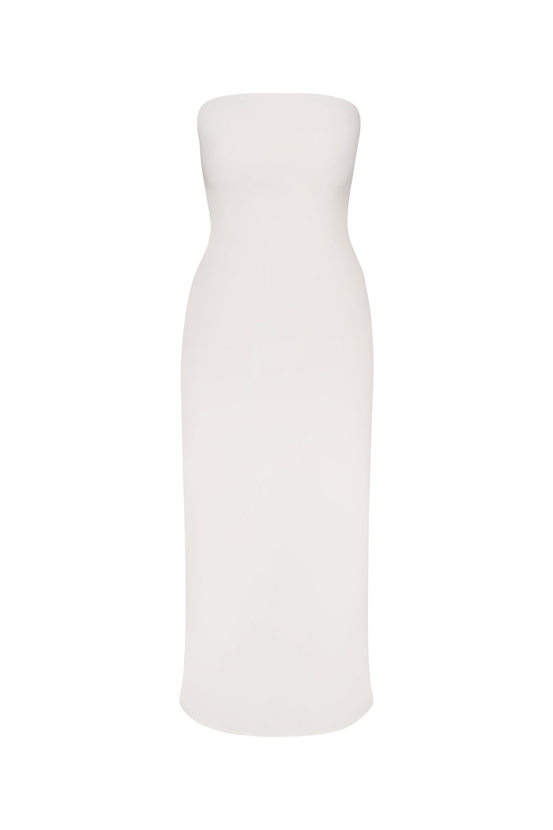Strapless Midi Dress in Stretch Twill