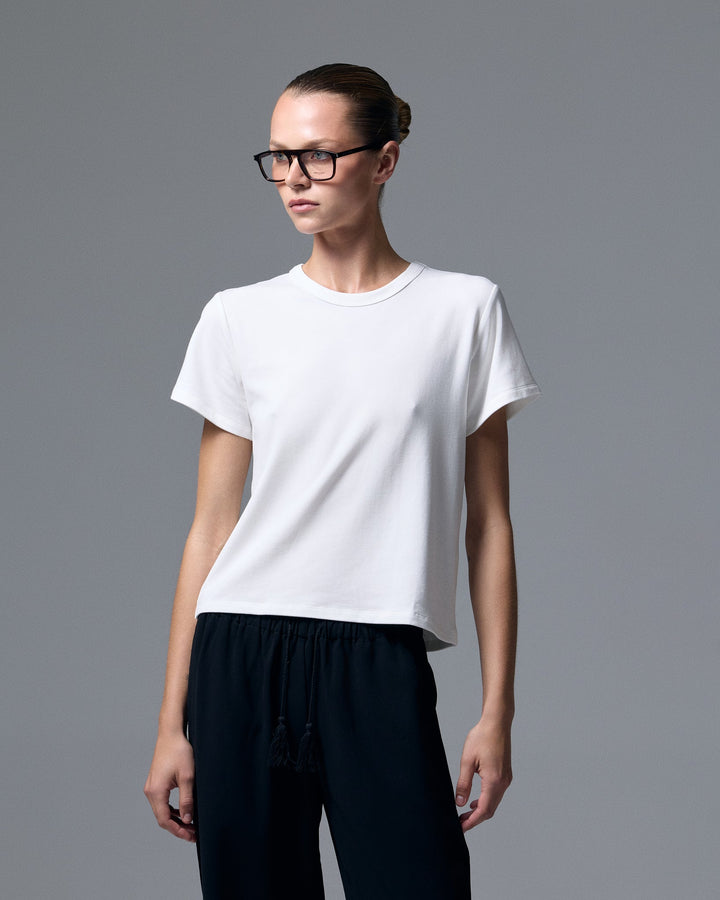 Reese Knit Tee White