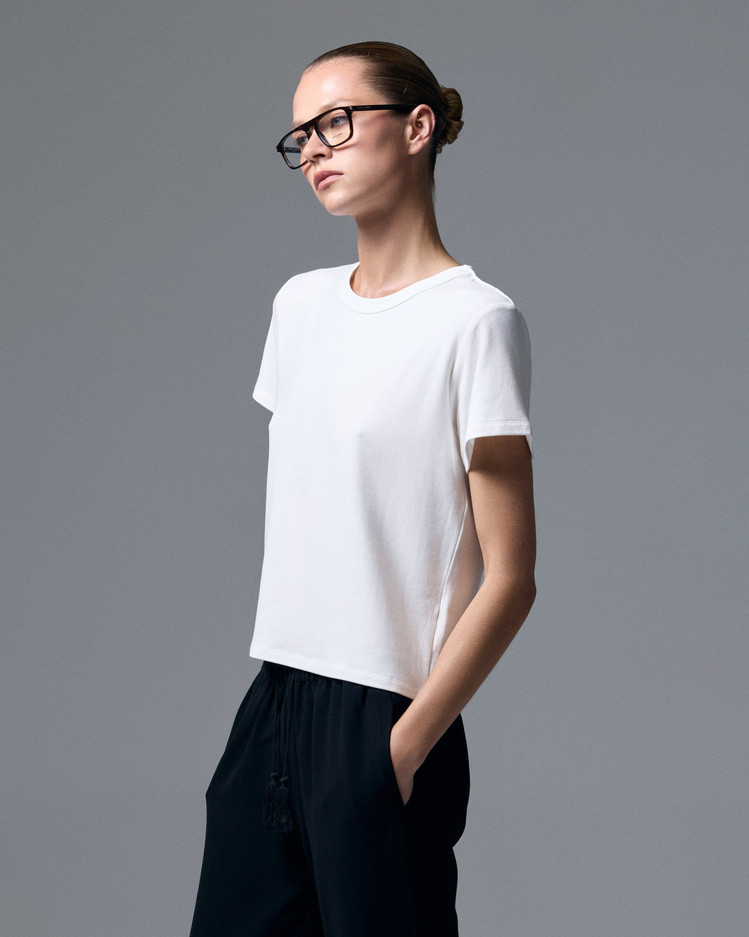 Reese Knit Tee White