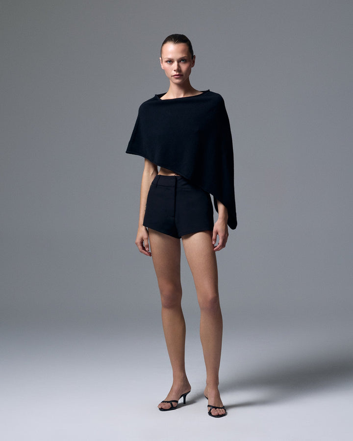 Wynn Cashmere Blend Cape Black