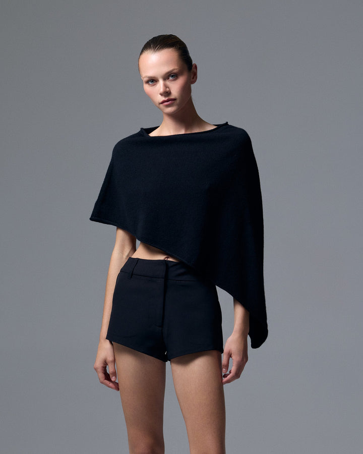Wynn Cashmere Blend Cape Black