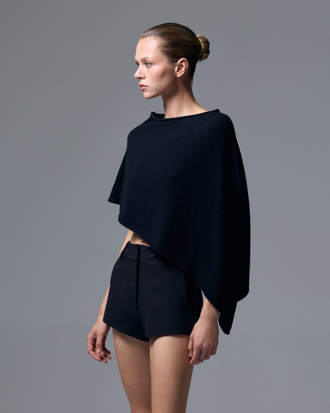 Wynn Cashmere Blend Cape Black