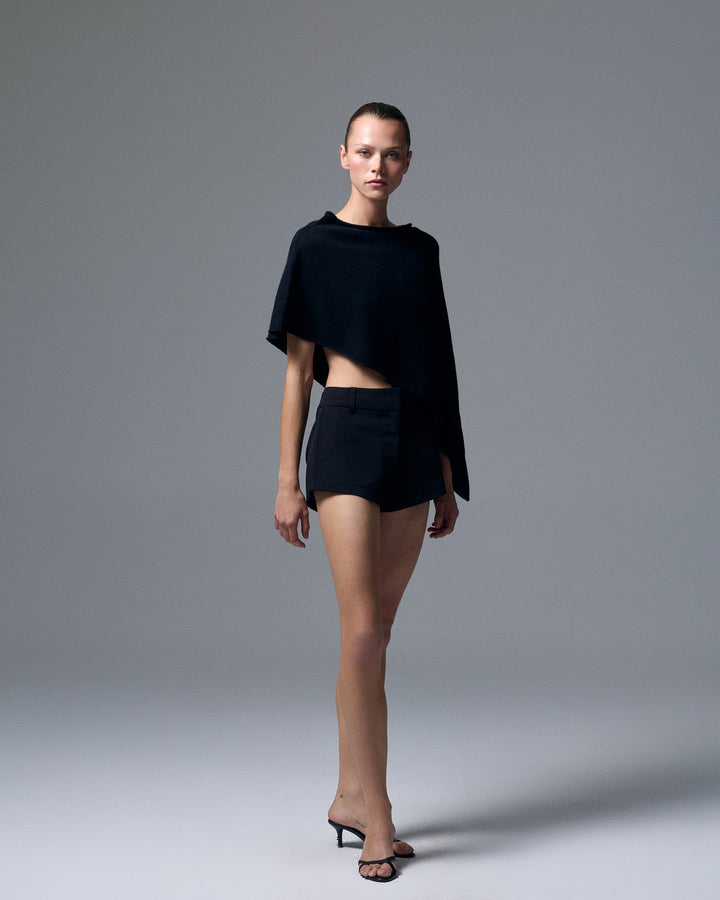 Wynn Cashmere Blend Cape Black