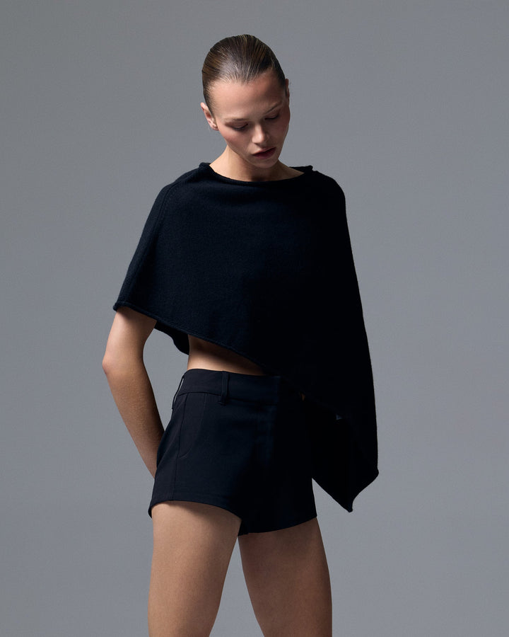 Wynn Cashmere Blend Cape Black