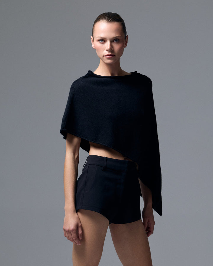 Wynn Cashmere Blend Cape Black