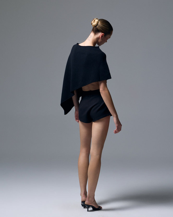 Wynn Cashmere Blend Cape Black