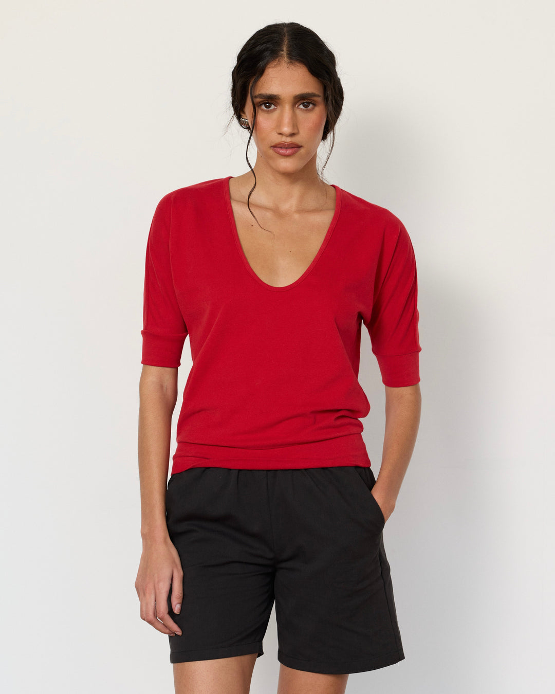 Logan Top Cherry Red