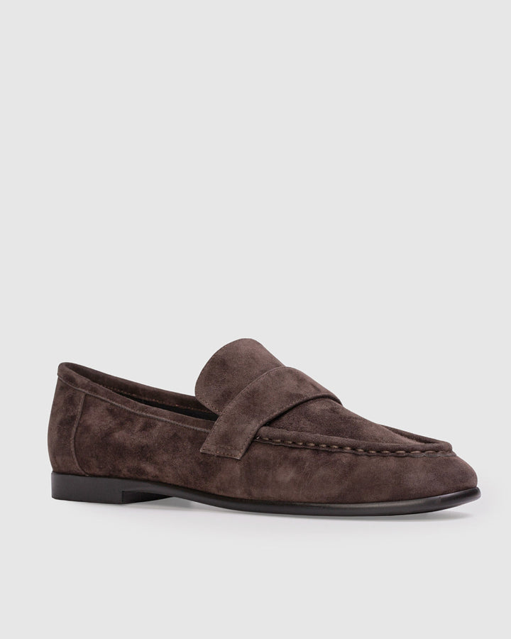 Arrow Suede Loafer Hot Fudge