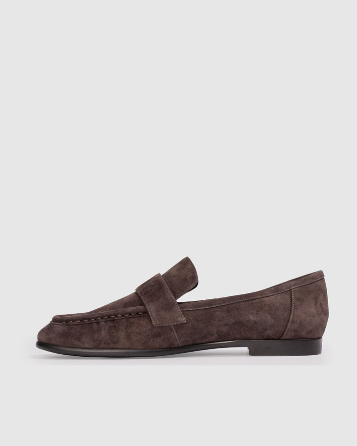 Arrow Suede Loafer Hot Fudge