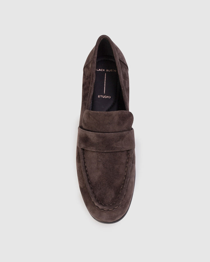 Arrow Suede Loafer Hot Fudge