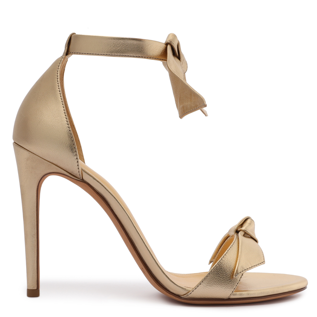 Clarita Leather Sandals 100 Golden