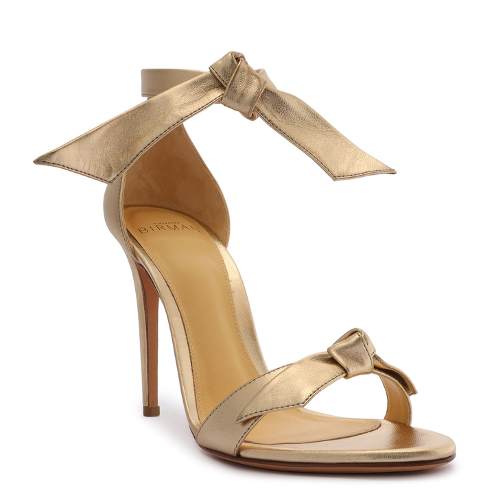 Clarita Leather Sandals 100 Golden