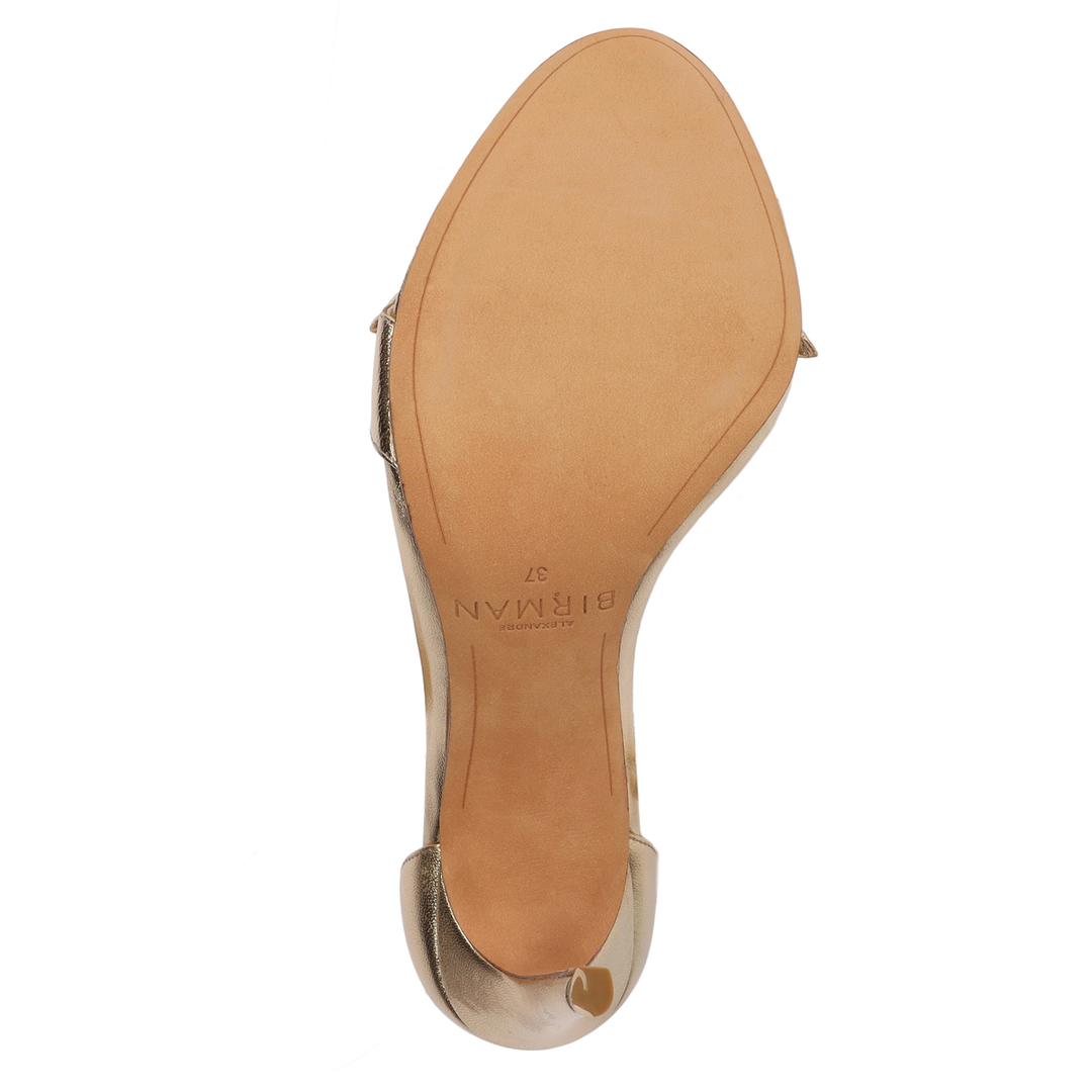 Clarita Leather Sandals 100 Golden