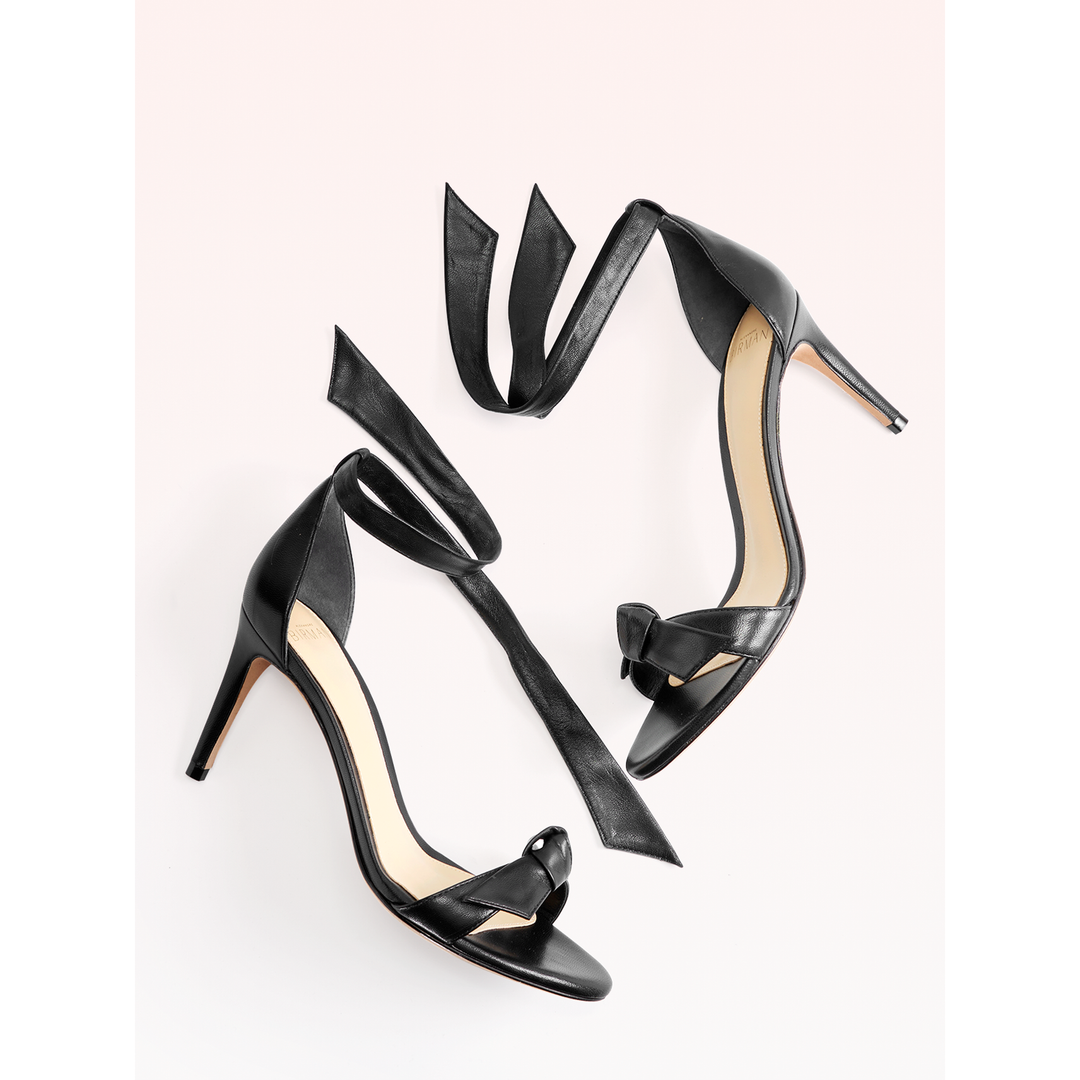 Clarita 75 Leather Sandals Black