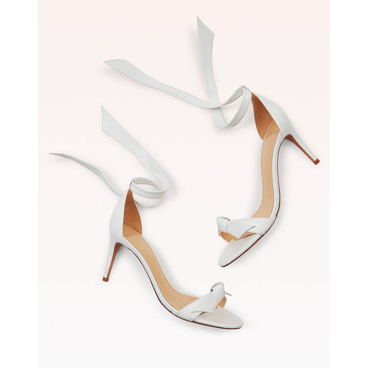 Clarita 75 Leather Sandals White