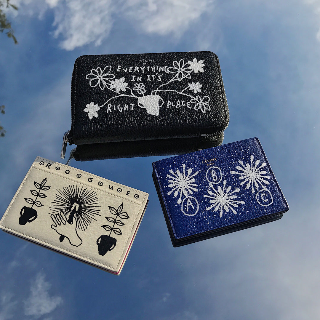 Hand Painted CELINE Card Case