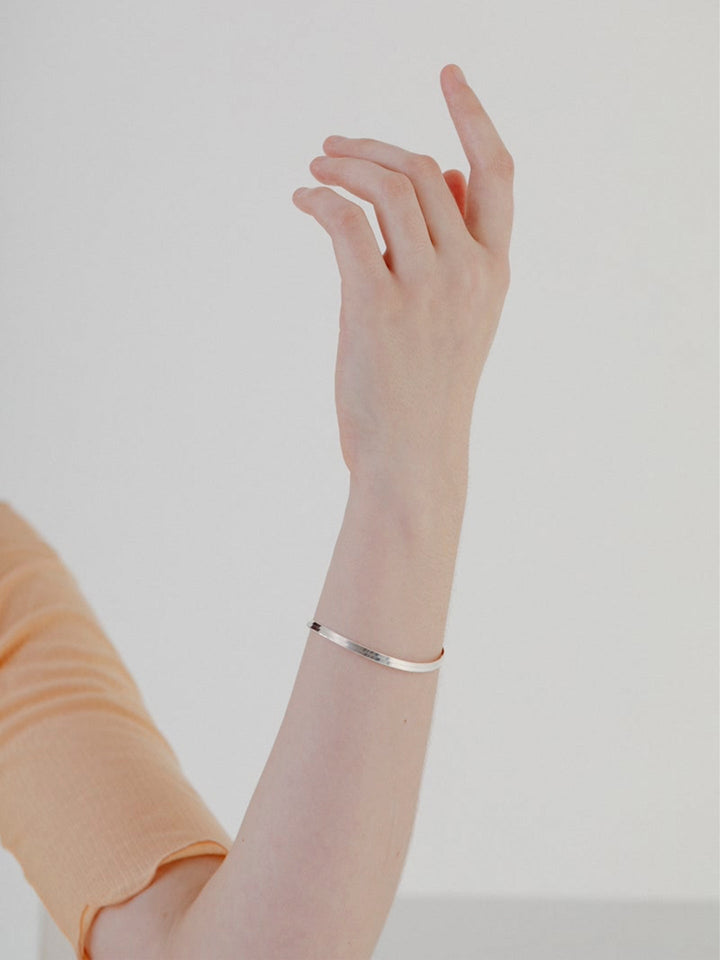 Sterling Silver Herringbone Bracelet