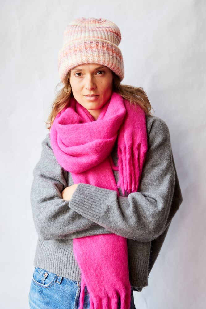 Cozy Solid Fringe Scarf