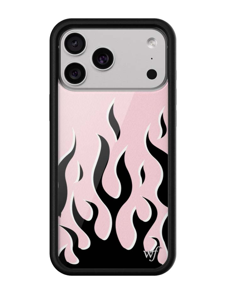 Flames | Pink &amp; Black iPhone Case
