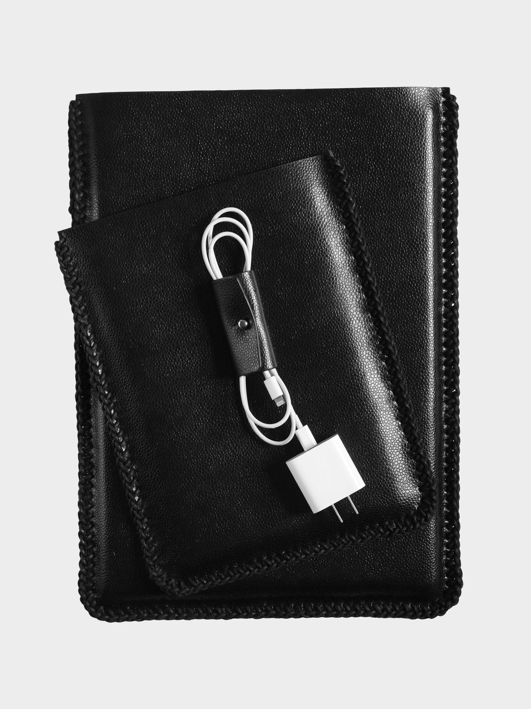 Laced Leather Laptop Sleeve