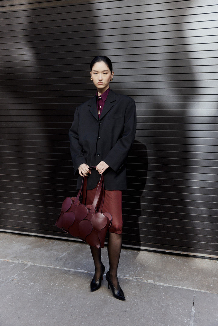 Gigi Leather Tote Oxblood