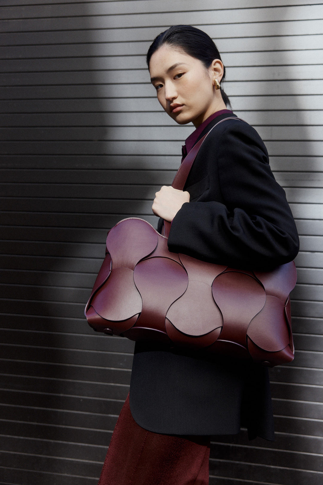 Gigi Leather Tote Oxblood