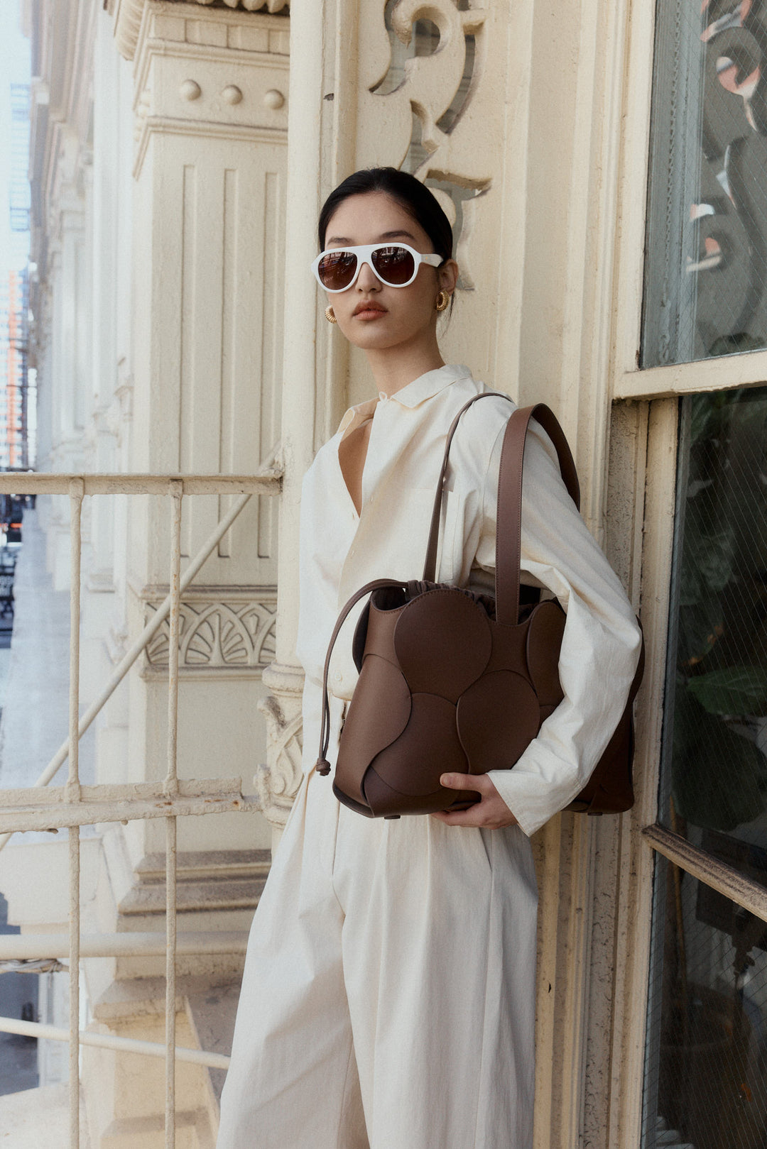 Gigi Leather Tote Fawn