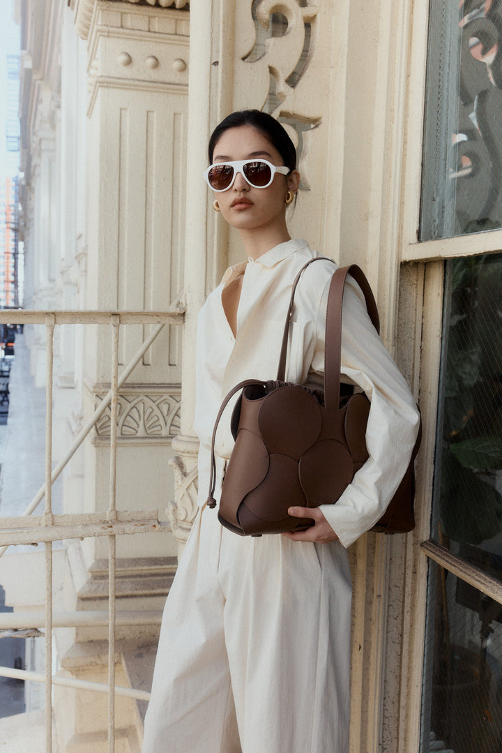 Gigi Leather Tote Fawn