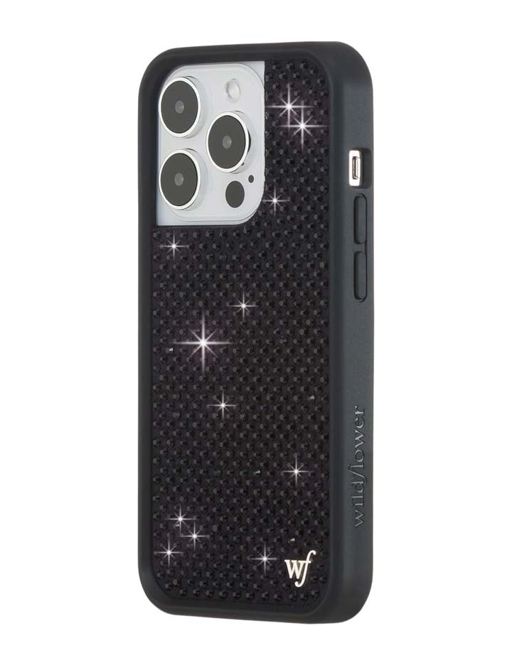 Rhinestone iPhone Case Black