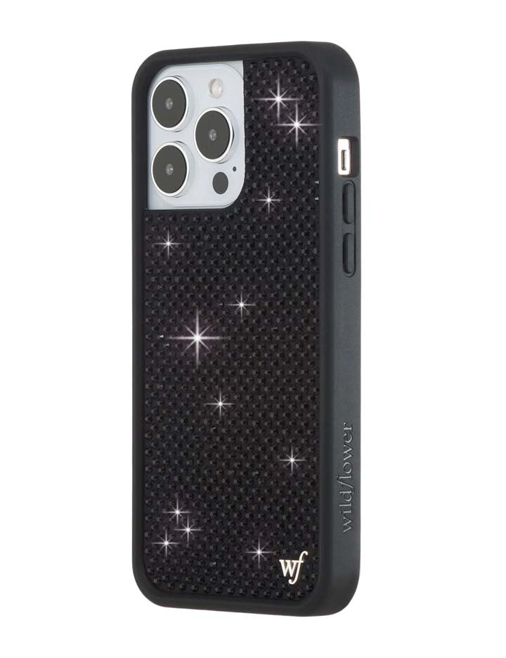 Rhinestone iPhone Case Black