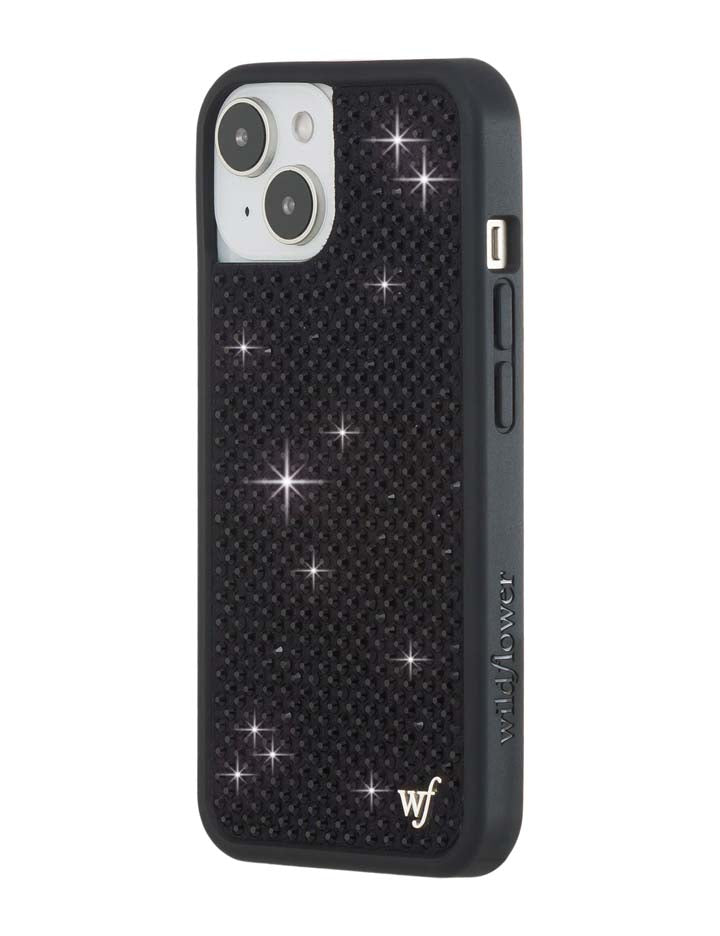 Rhinestone iPhone Case Black