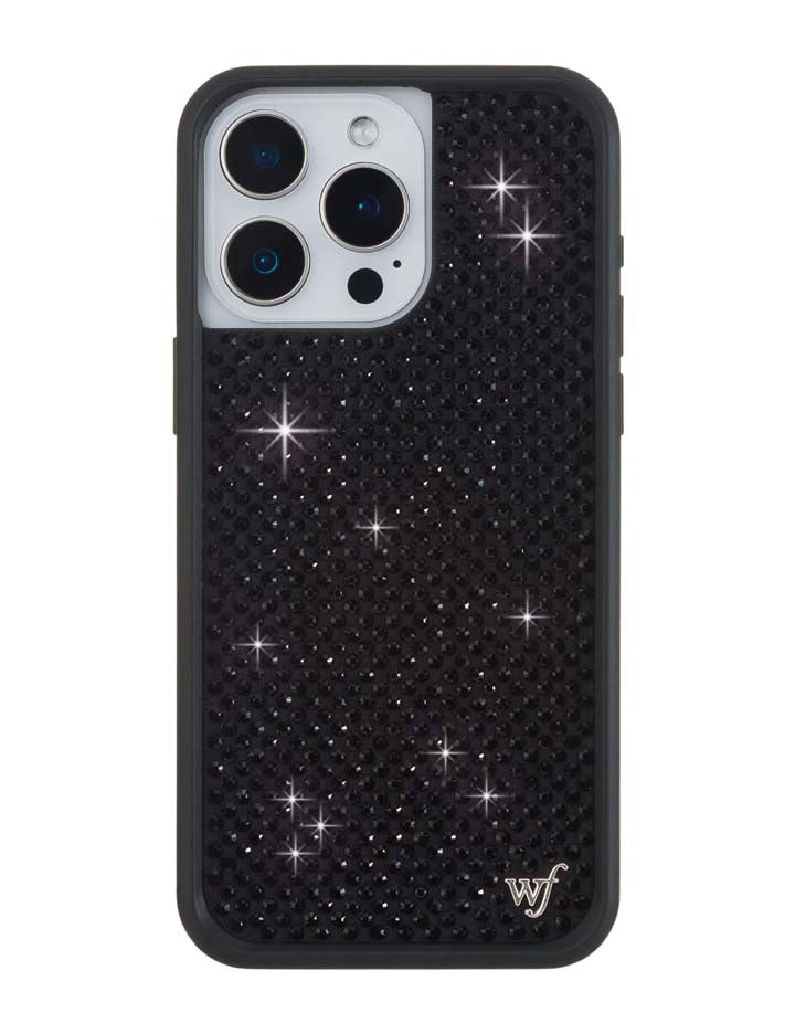 Rhinestone iPhone Case Black