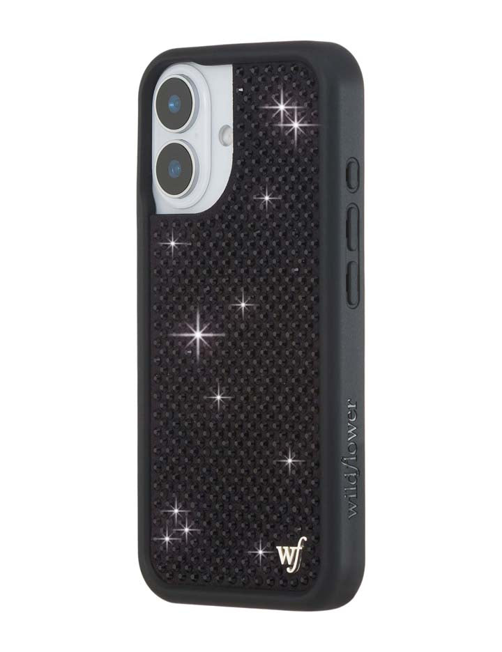 Rhinestone iPhone Case Black