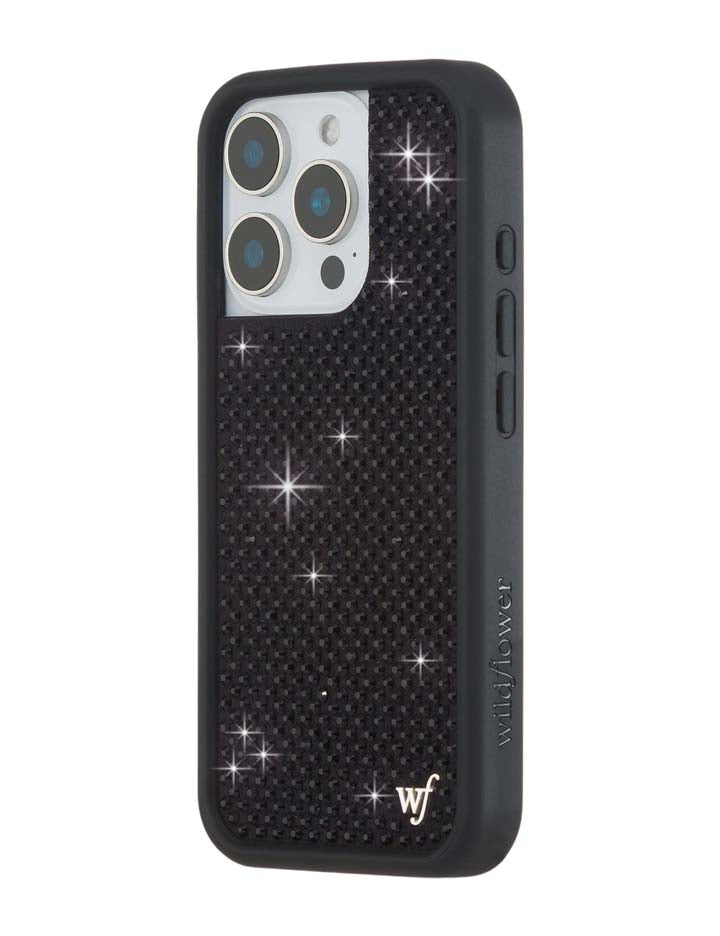 Rhinestone iPhone Case Black