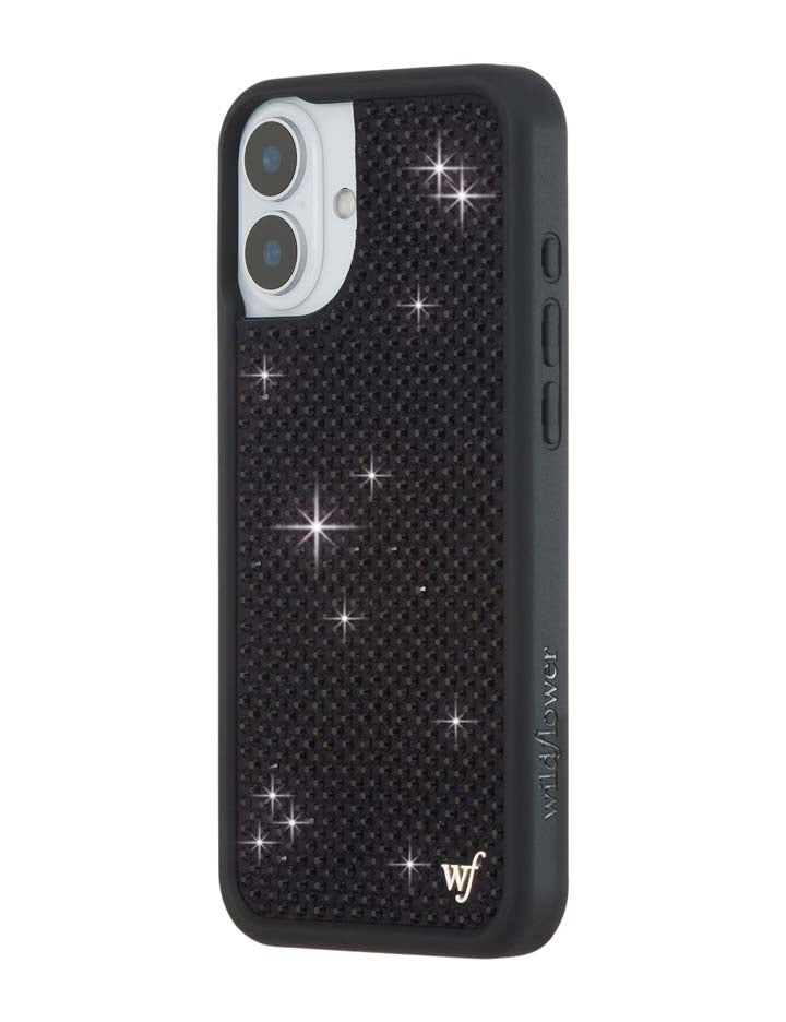 Rhinestone iPhone Case Black