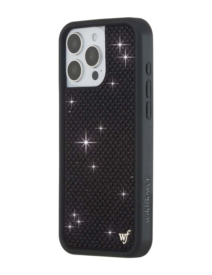 Rhinestone iPhone Case Black