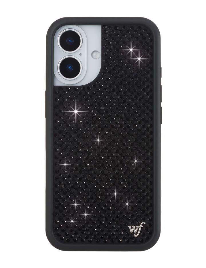 Rhinestone iPhone Case Black
